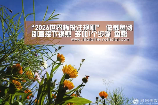 “2026世界杯投注规则”
做鲫鱼汤 别直接下锅煎 多加1个步骤 鱼嫩滑鲜香 汤浓白不腥(图1) 世界杯投注站